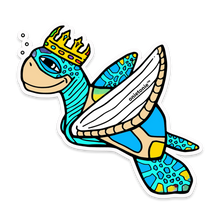 Load image into Gallery viewer, OnieTonie™ Stickers, Matte Finish ' CB King Turtle'