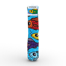 Load image into Gallery viewer, OnieTonie™ Socks 'Happy Fish Blue'