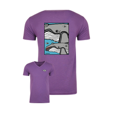 Load image into Gallery viewer, OnieTonie™ V-Neck T-Shirt 'Whales'