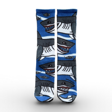 Load image into Gallery viewer, OnieTonie™ Socks 'Deep Blue Sharks'