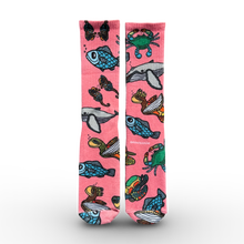 Load image into Gallery viewer, OnieTonie™ Socks 'Pink Icon Pattern