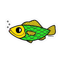 Load image into Gallery viewer, OnieTonie™ Stickers, Large Sandy Matte Finish 'Yellow & Green Fish'