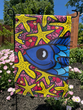 Load image into Gallery viewer, OnieTonie Yard Flag 'Happy Fish Starfish'