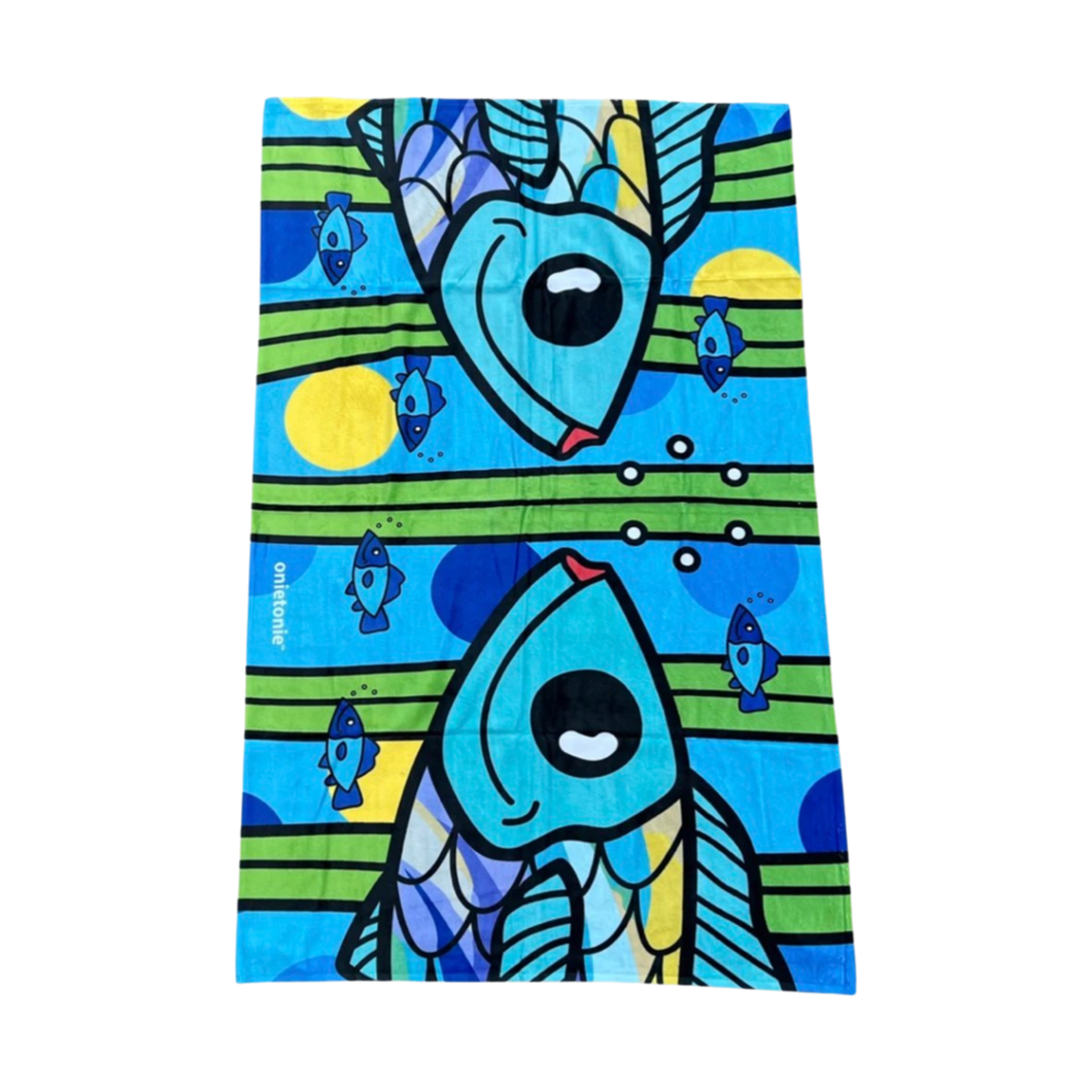 OnieTonie™ Beach Towel 'CB Blue Fish'