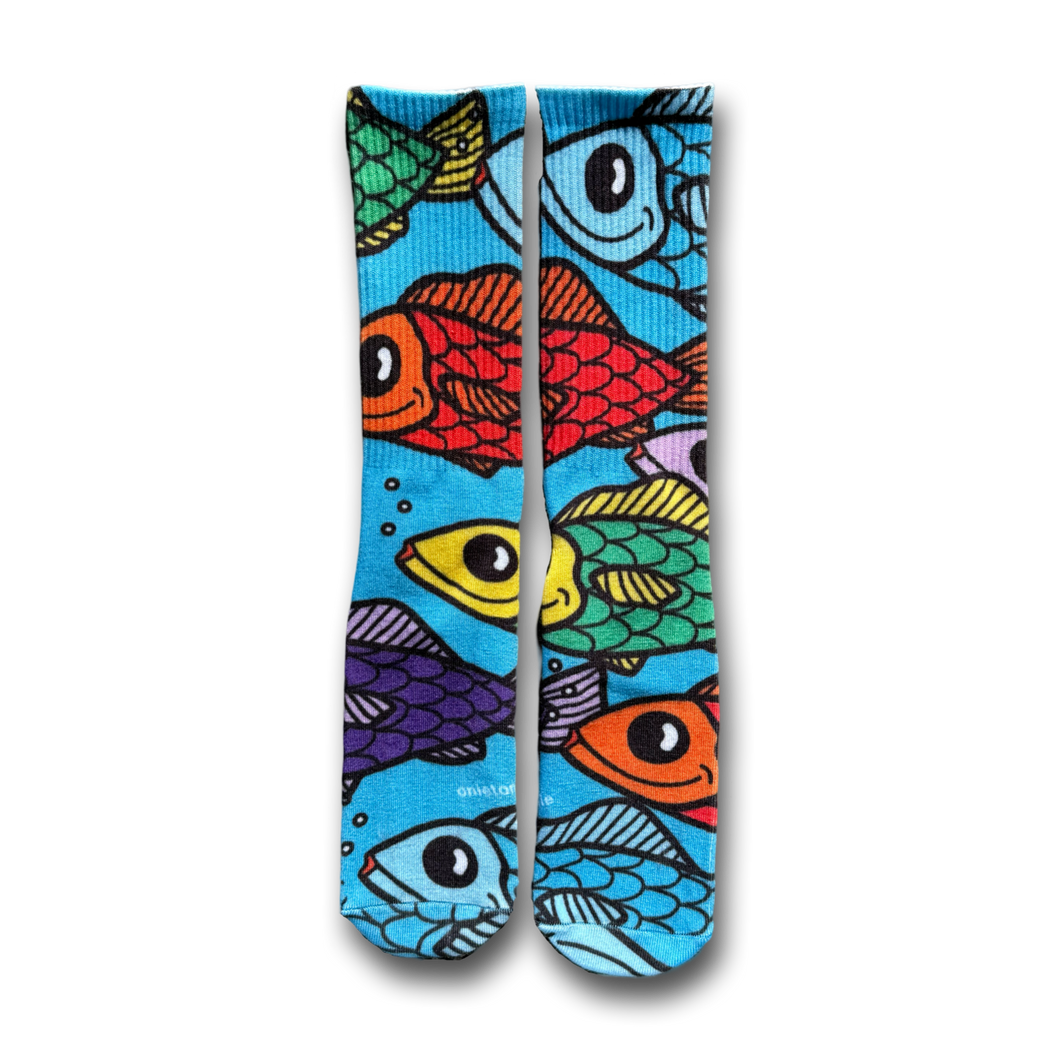 OnieTonie™ Socks 'Happy Fish Blue'