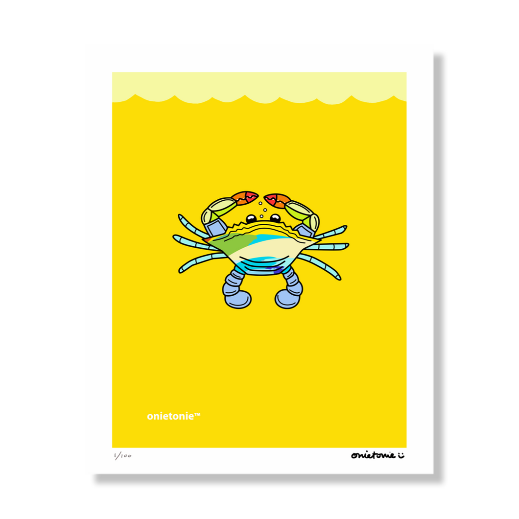 OnieTonie™ Limited Print 'Waterline Crab'
