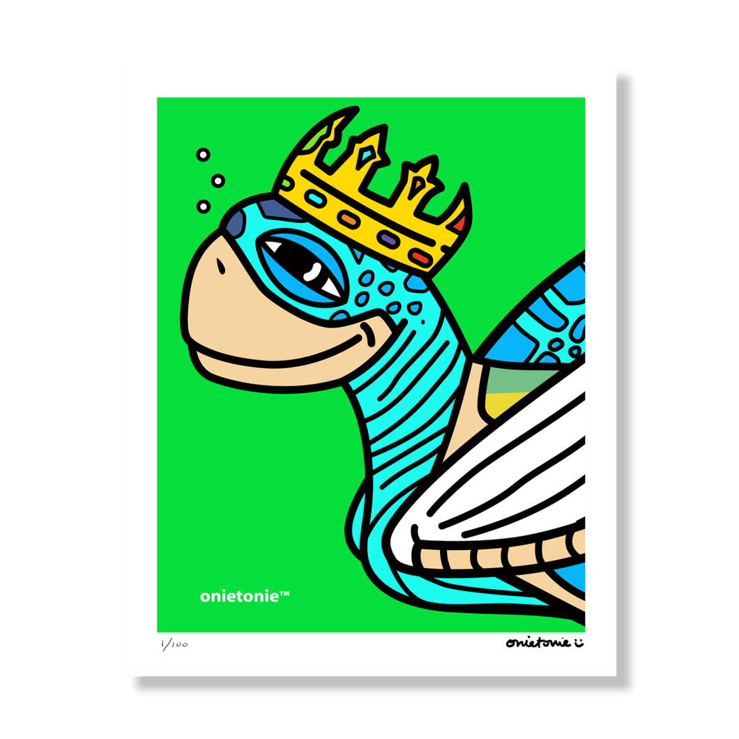 OnieTonie™ Limited Print 'Portrait King Turtle'