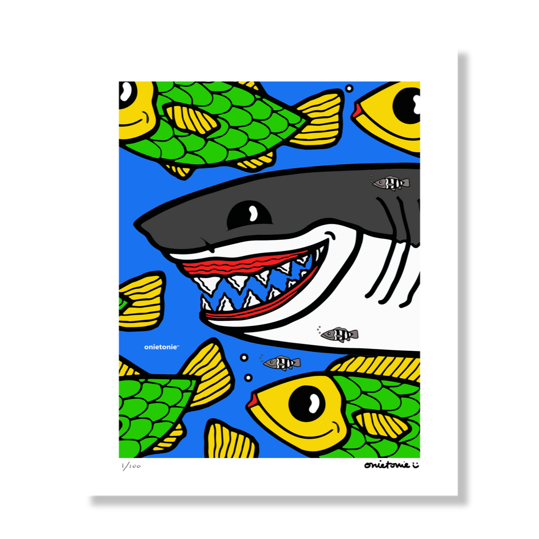 OnieTonie™ Limited Print 'Shark & Yellow Fish'