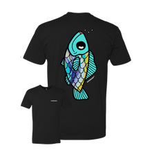 Load image into Gallery viewer, OnieTonie™ T-Shirt Black &#39;CB Blue Fish&#39;
