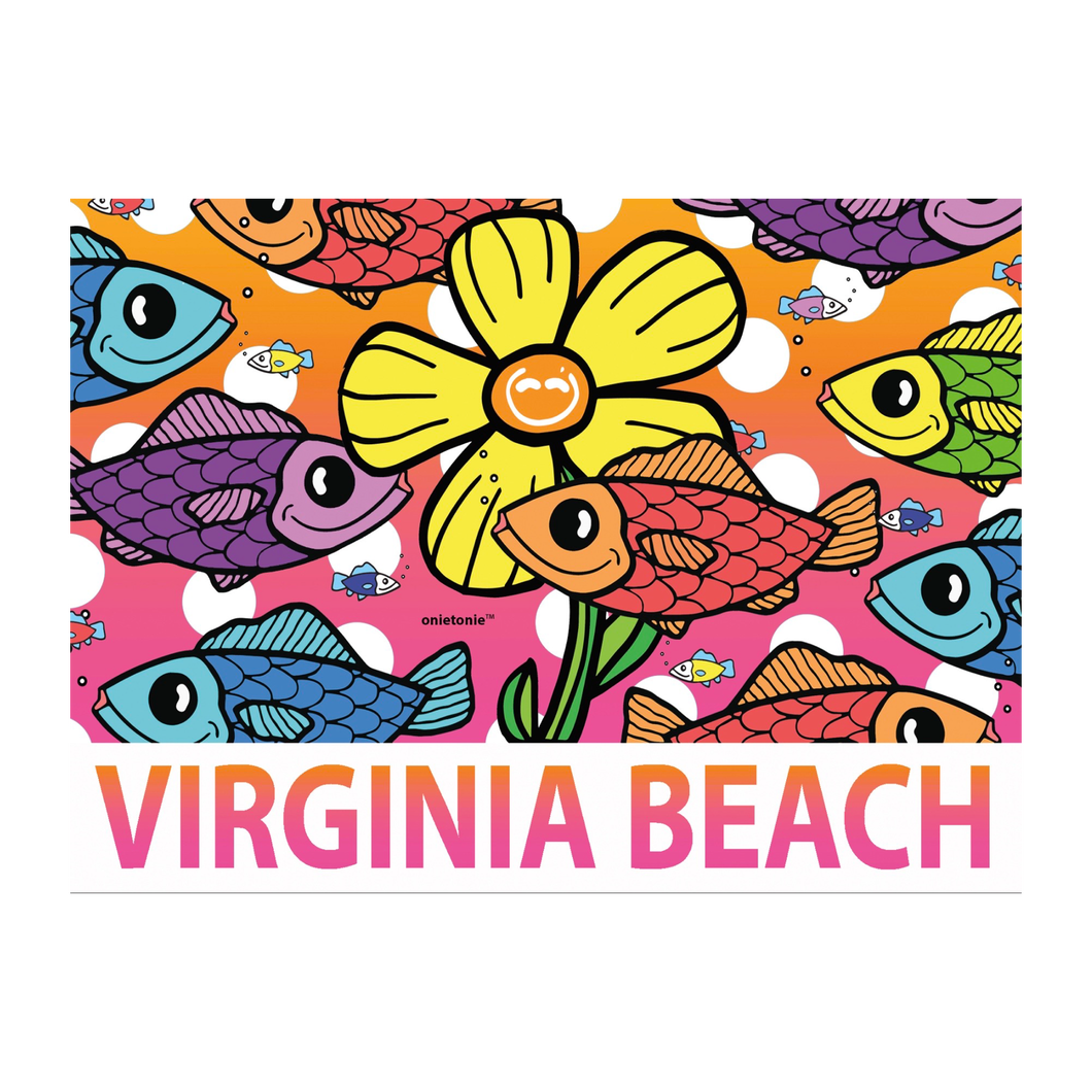 OnieTonie™ Stickers, Glossy Finish, 'Virginia Beach HappyAquarium'