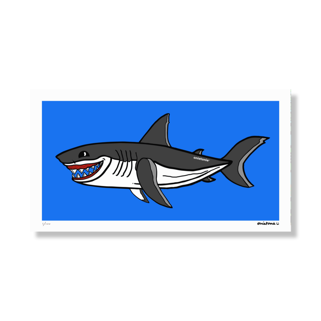 OnieTonie™ Limited Print 'Shark Deep Blue Long'