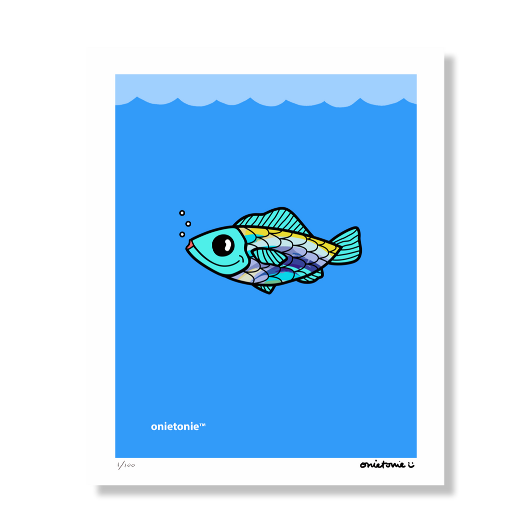 OnieTonie™ Limited Print 'Waterline Fish'