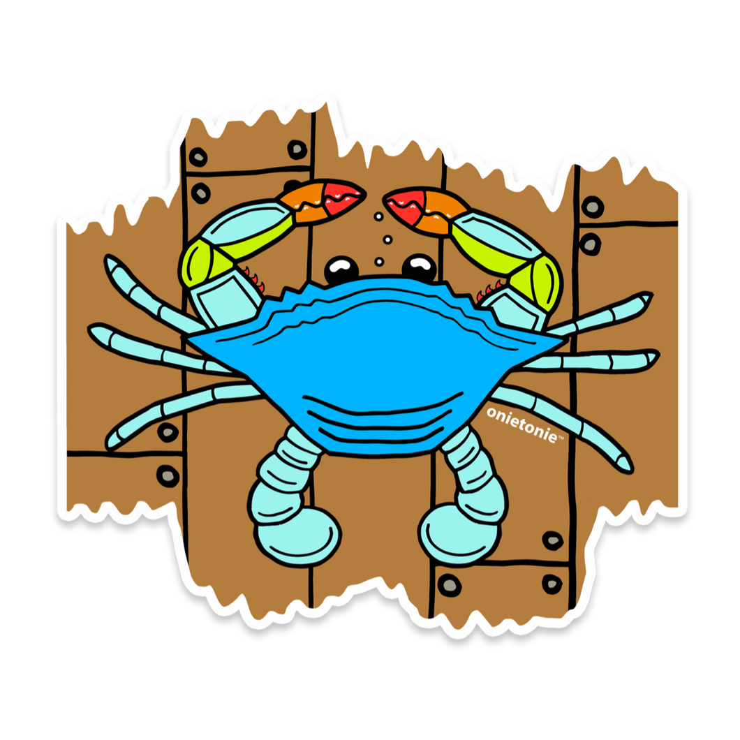 OnieTonie™ Stickers, Glossy Finish, 'Pier Crab'