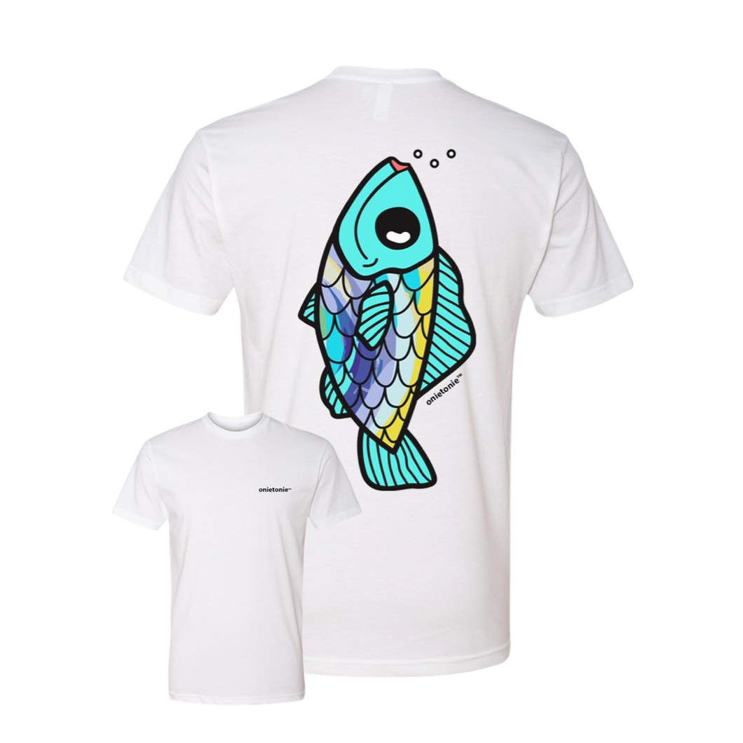 OnieTonie™ T-Shirt White 'CB Blue Fish'