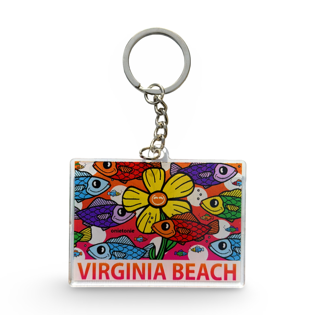 OnieTonie™ Keychain Acrylic 'Virginia Beach HappyAquarium'