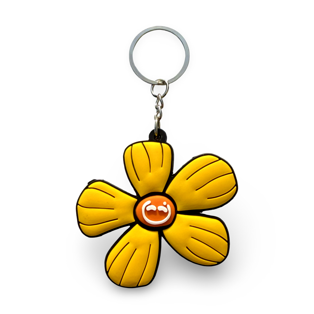OnieTonie™ Keychain PVC 'Yellow Smiling Flower'
