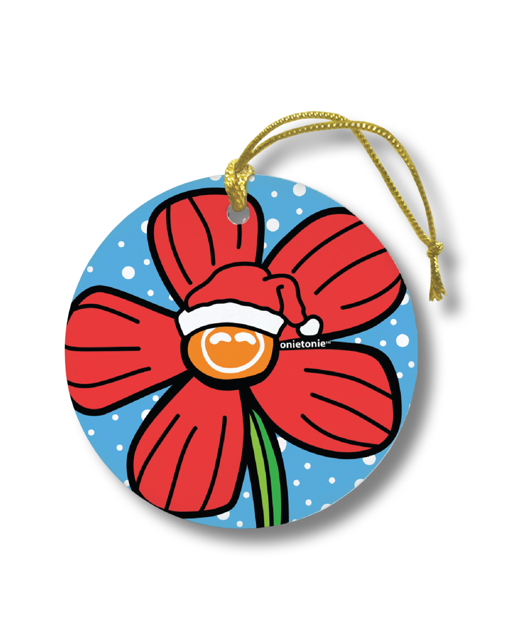 OnieTonie™ Ceramic Ornament 'Santa Flower'